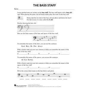 The Bass Staff