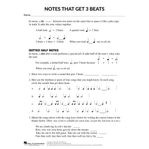 Notes That Get Three Beats