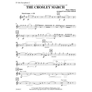 The Crosley March (arr. Loras John Schissel) - Alto Saxophone 2
