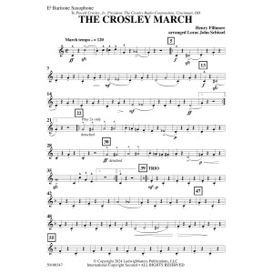 The Crosley March (arr. Loras John Schissel) - Baritone Saxophone
