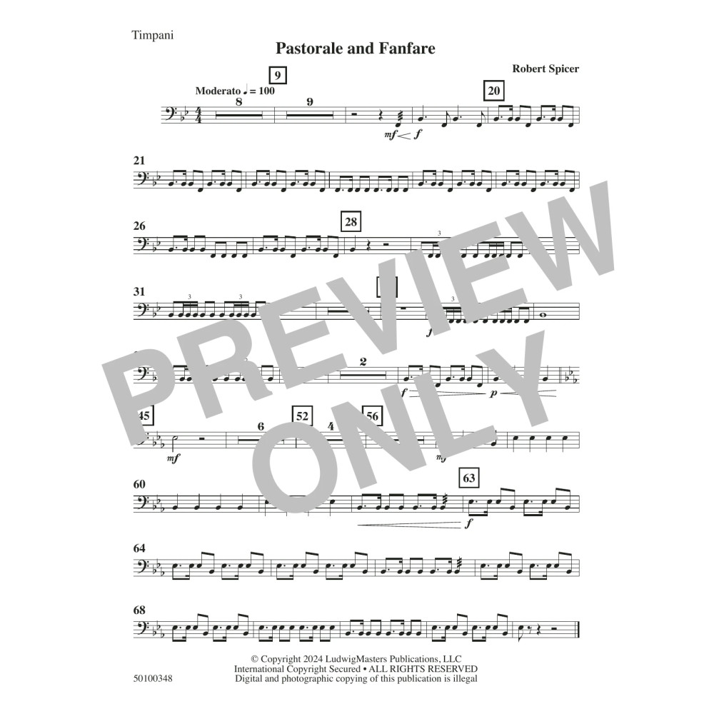 Pastorale and Fanfare - Timpani