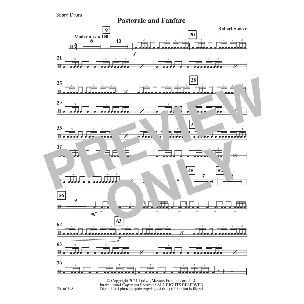 Pastorale and Fanfare - Snare Drum