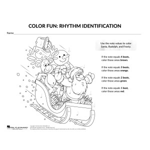 Color by Rhythm: Santa's Sleigh