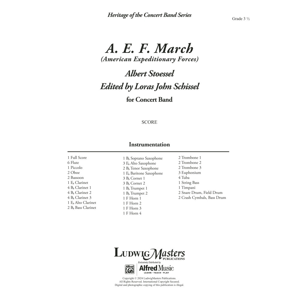 AEF March (arr. Loras John Schissel) - Full Score