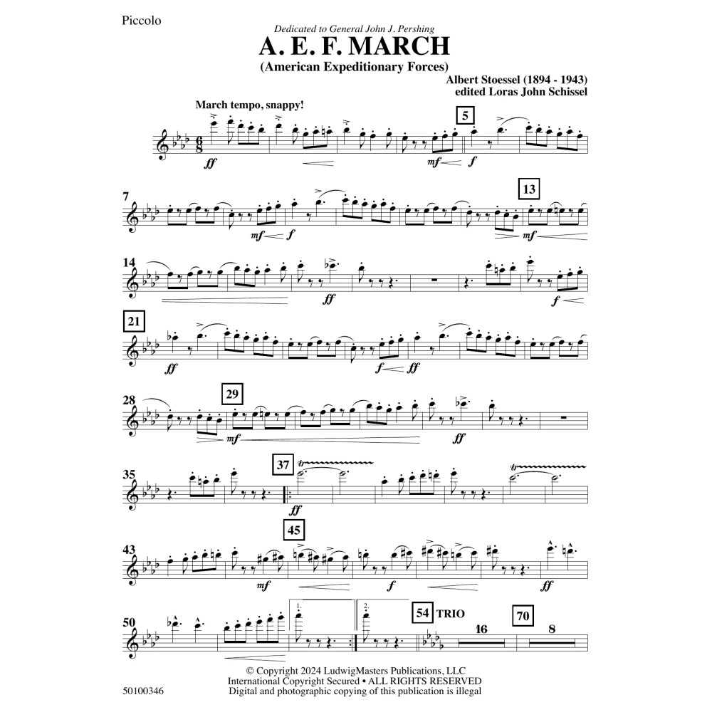 AEF March (arr. Loras John Schissel) - Piccolo