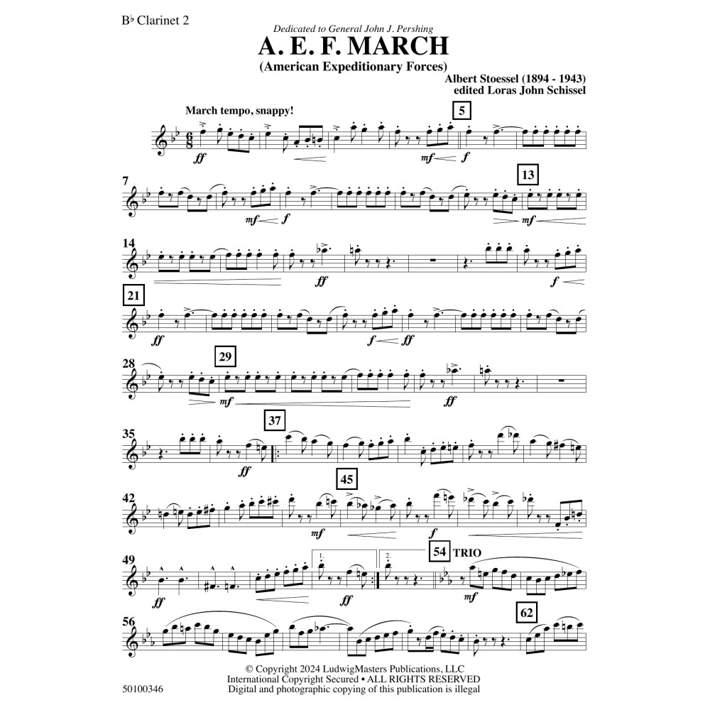 AEF March (arr. Loras John Schissel) - Clarinet 2
