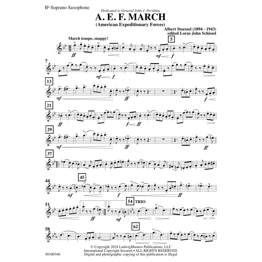 AEF March (arr. Loras John Schissel) - Soprano Saxophone
