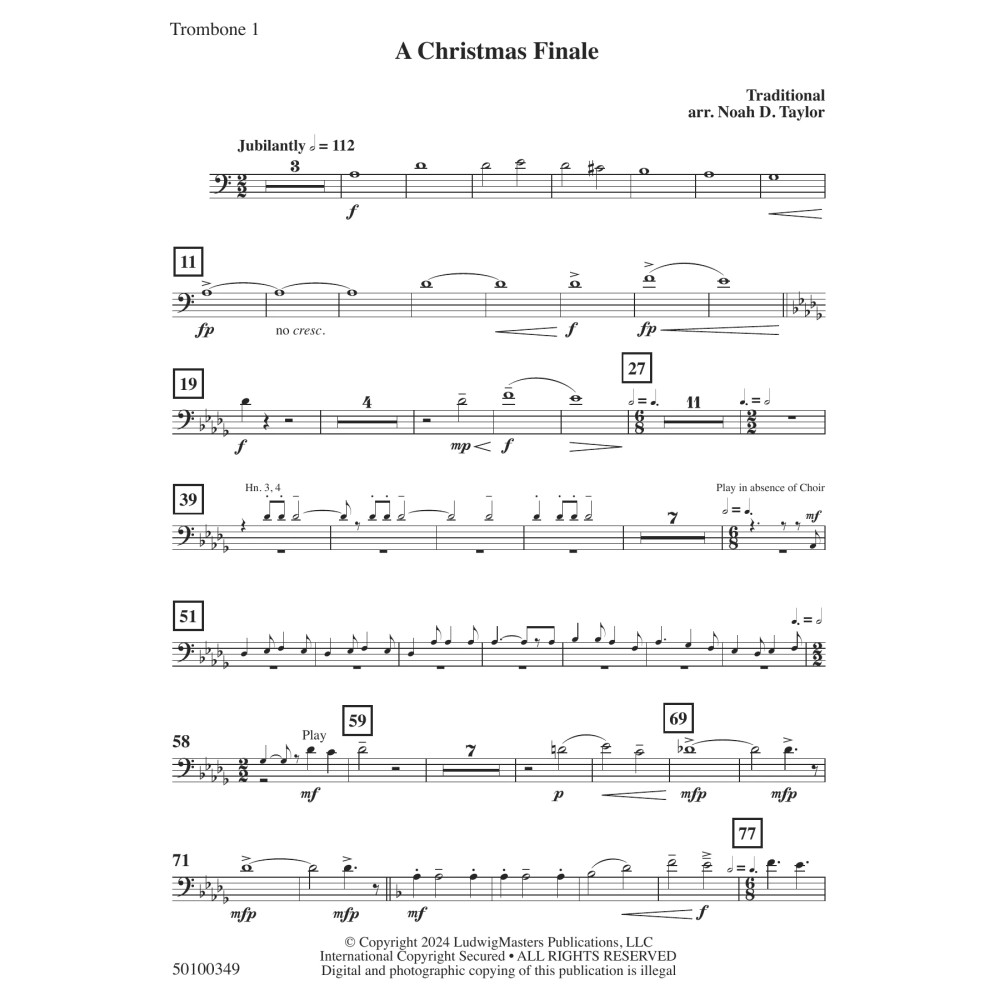 A Christmas Finale - Trombone 1