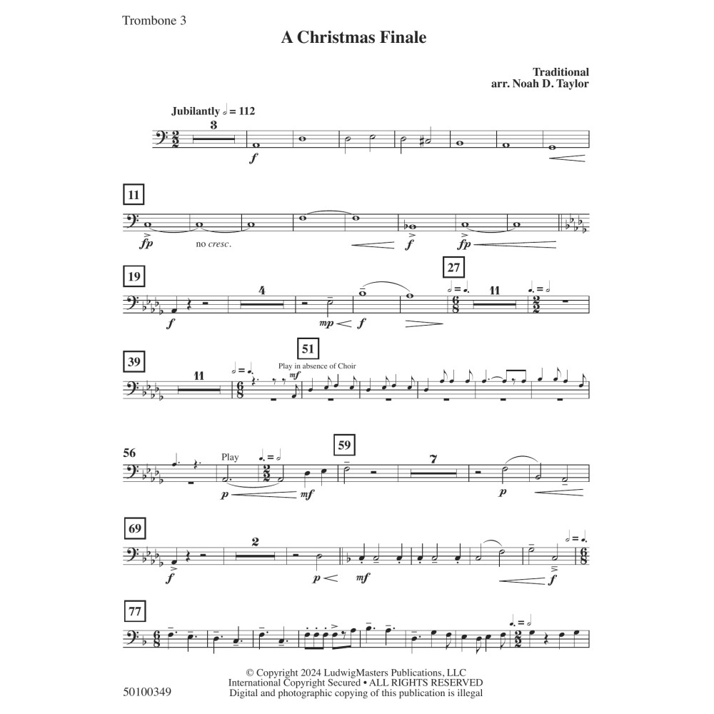A Christmas Finale - Trombone 3