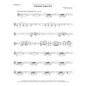 Christus Natus Est - Bb Clarinet 1 & 2
