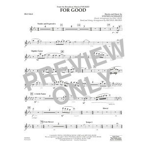 For Good (from Wicked) (arr. Michael Brown) - Piccolo