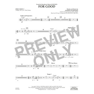 For Good (from Wicked) (arr. Michael Brown) - Percussion 2