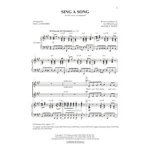 Sing A Song (arr. Paul Langford)