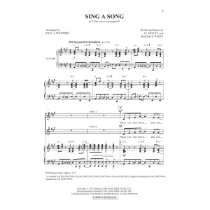 Sing A Song (arr. Paul Langford)