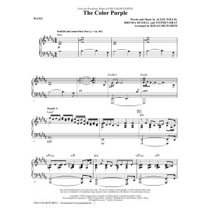 The Color Purple (arr. Rollo Dilworth) - Piano