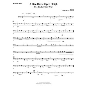 A One-Horse Open Sleigh (In a Jingly Minor Way) - Bass