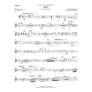 Rest (from These Ancient Words) - Violin 1