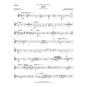 Rest (from These Ancient Words) - Violin 2
