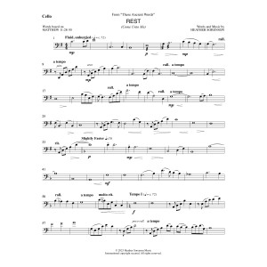 Rest (from These Ancient Words) - Cello