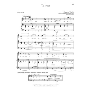 Tu Lo Sai (Medium Low Voice)