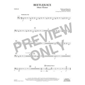 Beetlejuice (Main Theme) (arr. Johnny Vinson) - Timpani