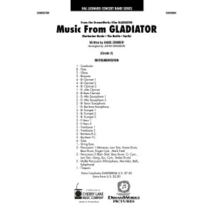 Music from Gladiator (arr. John Wasson) - Conductor Score (Full Score)