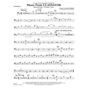 Music from Gladiator (arr. John Wasson) - Trombone 1