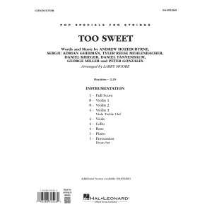 Too Sweet (arr. Larry Moore) - Conductor Score (Full Score)