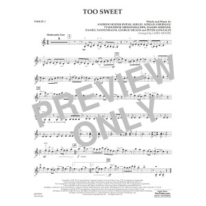 Too Sweet (arr. Larry Moore) - Violin 1