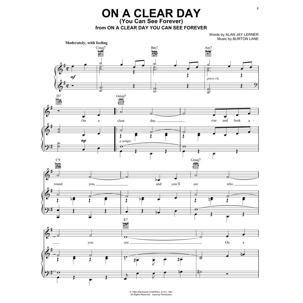 On A Clear Day (You Can See Forever)