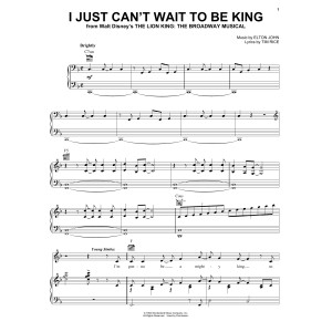 I Just Can't Wait To Be King (from The Lion King: Broadway Musical)