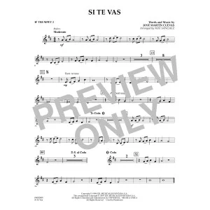 Si Te Vas - Bb Trumpet 2