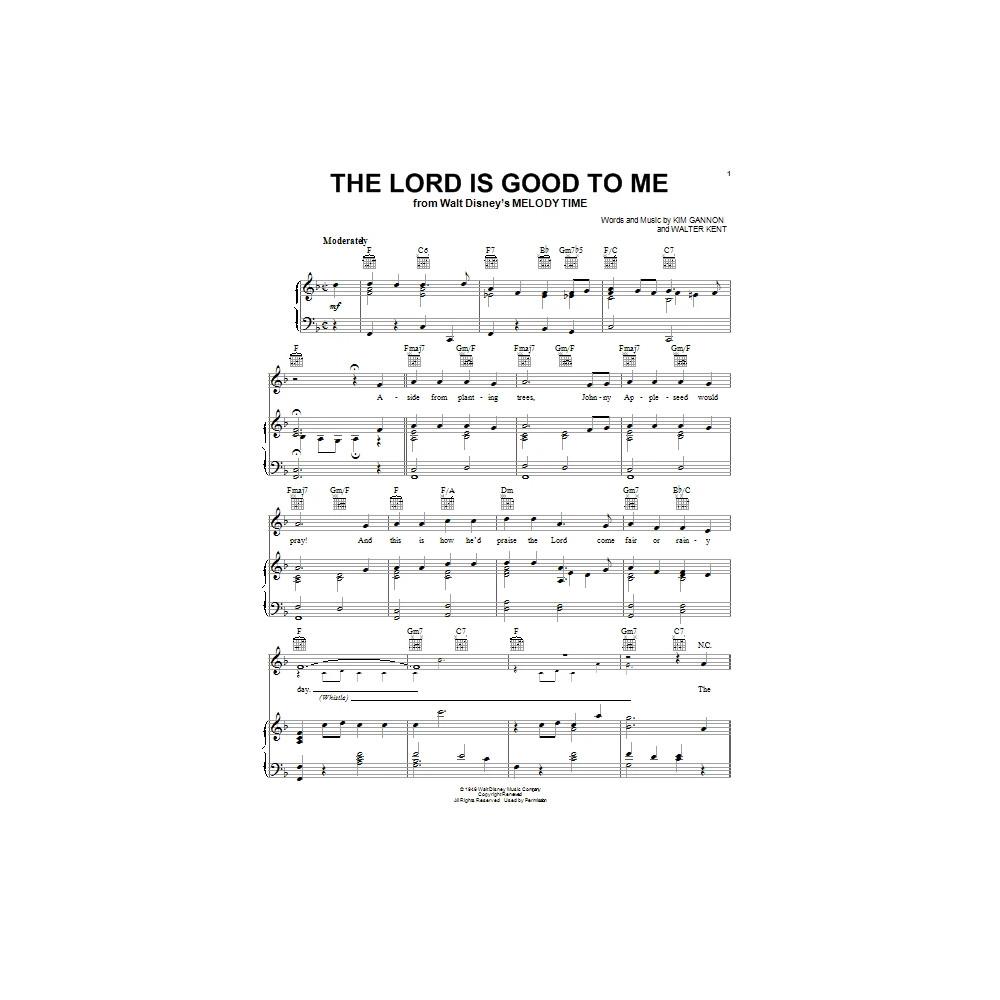 The Lord Is Good To Me (from Johnny Appleseed)