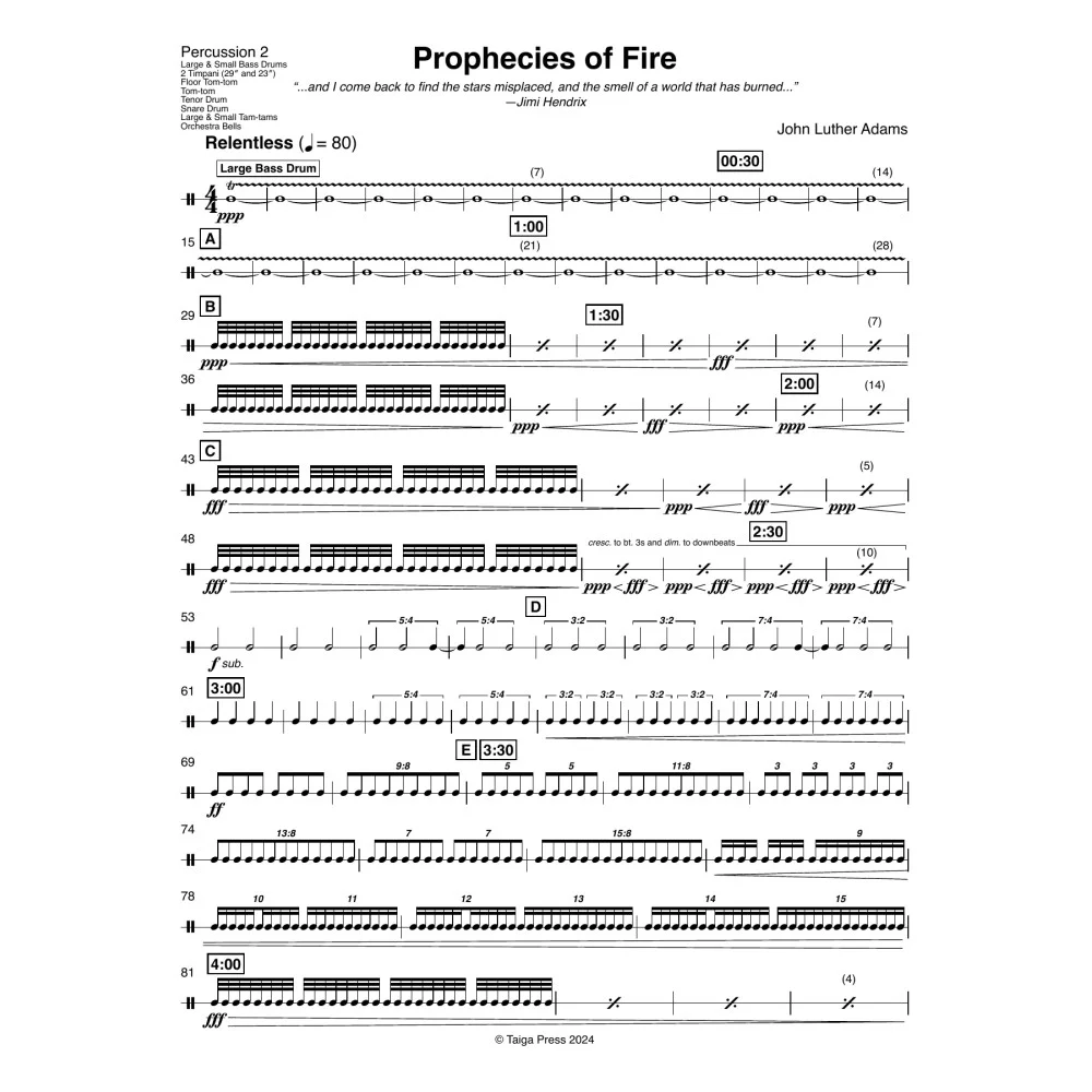 Prophecies of Fire - Percussion 2