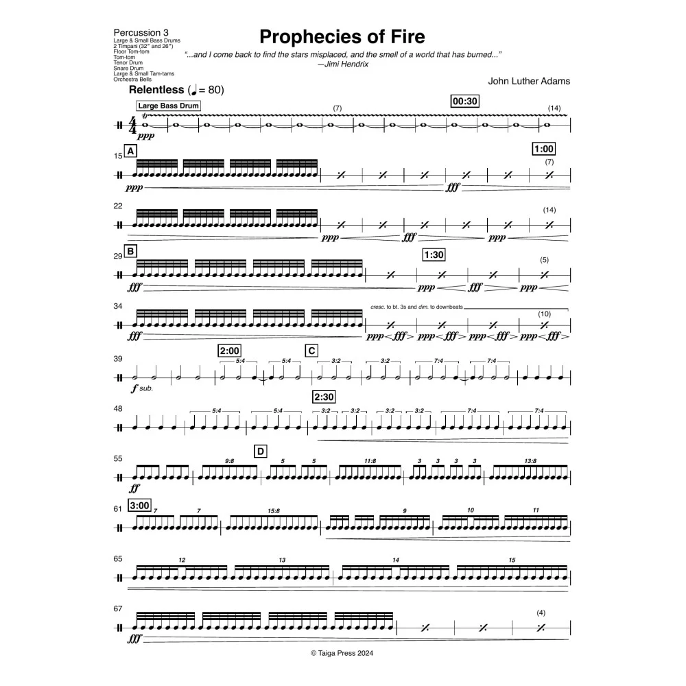 Prophecies of Fire - Percussion 3