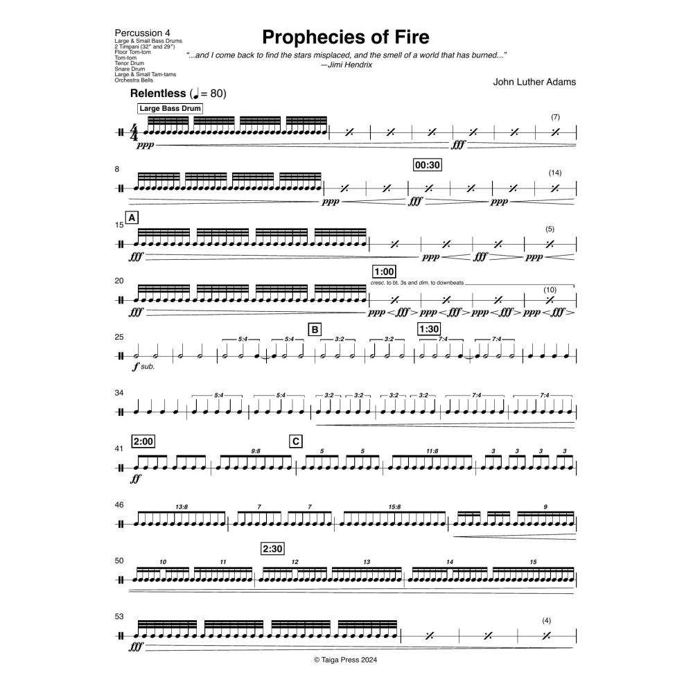 Prophecies of Fire - Percussion 4