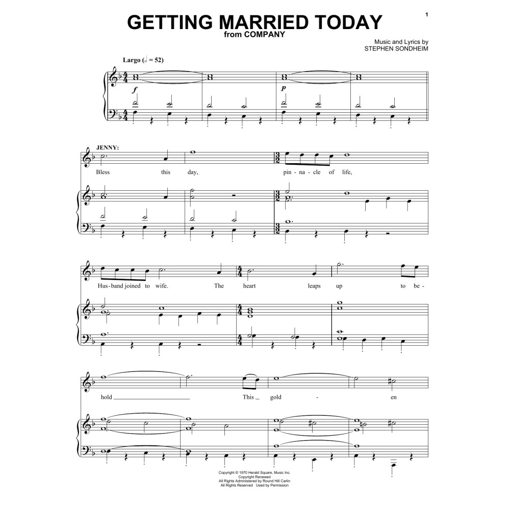 Getting Married Today (from Company)