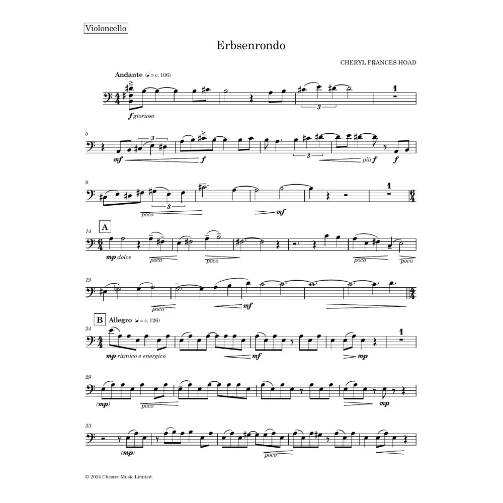 Erbsenrondo - Violoncello