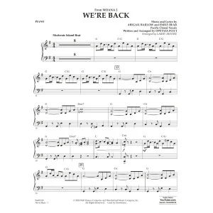 We're Back (from Moana 2) (arr. Larry Moore) - Piano
