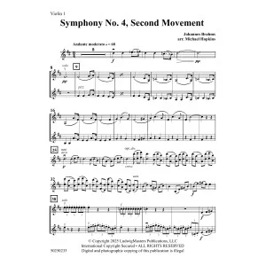Symphony No. 4, Second Movement (arr. Michael Hopkins) - Violin 1