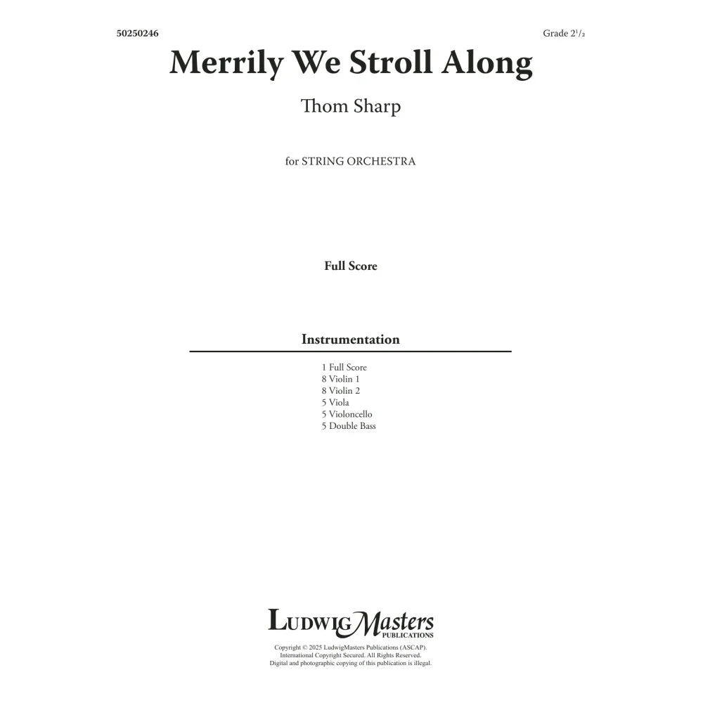 Merrily We Stroll Along - Full Score