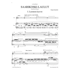 Saarikoski-laulut (Orchestra version) - Vocal Score