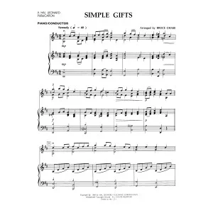 Simple Gifts - Piano/Conductor