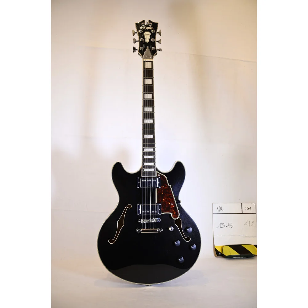 D'Angelico Premier DC Black Flake - Guitare Semi-Hollow Double Pan Coupé | Green Musicians