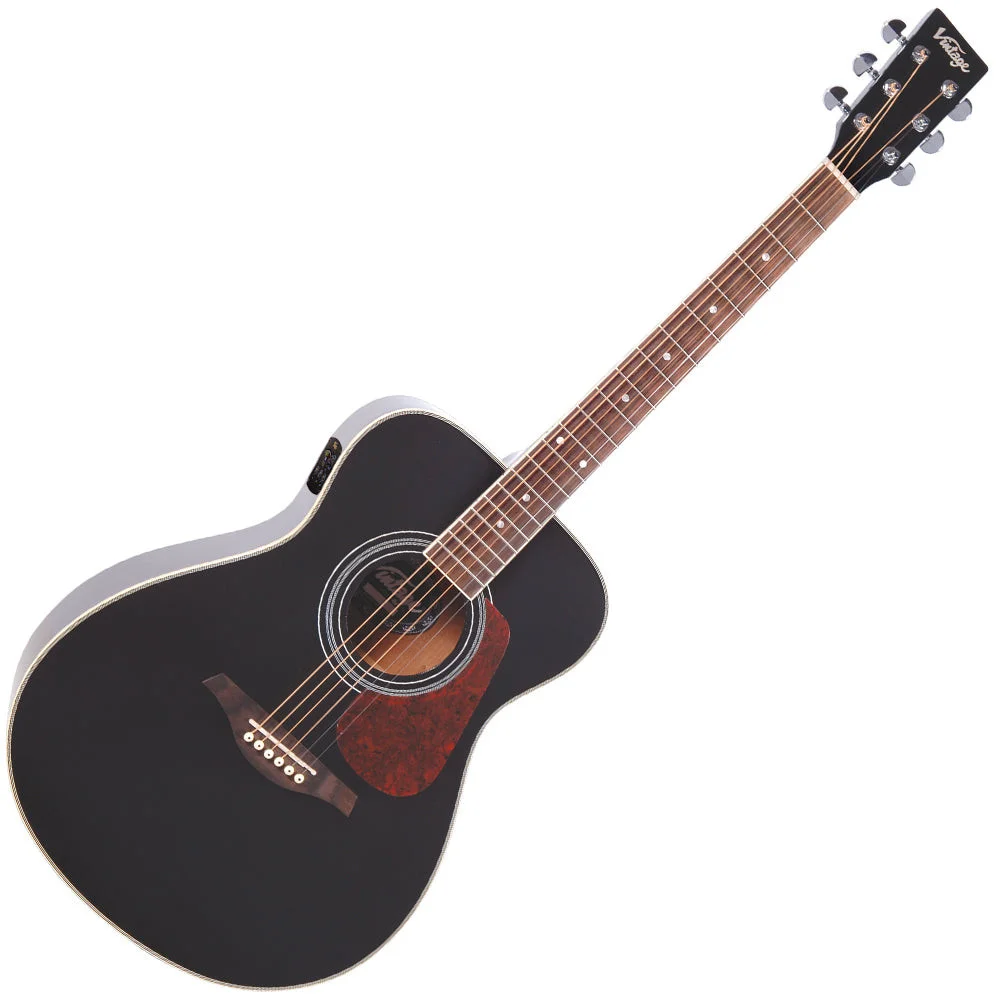Vintage VE330N Electro Folk Guitar Natural | Guitare Folk Électro-Acoustique