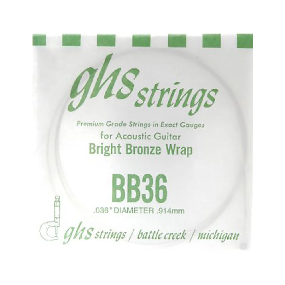 .36 Einzelsaite einfach umsponnen Bright Bronze für Akustikgitarre | Green Musicians