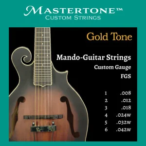 Cuerdas para mandolina tipo F, calibre personalizado | Gold Tone