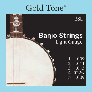 Cuerdas de calibre ligero para banjo | Juego de cuerdas de acero niquelado Green Musicians
