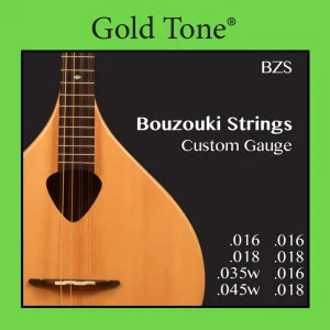 Cuerdas de bouzouki con tensión personalizada - Juego de cuerdas de bronce con bucle | Green Musicians