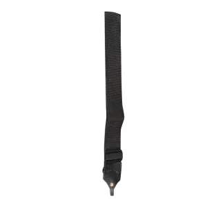 Sangle en tissu noir avec attache en cuir pour banjo | Green Musicians